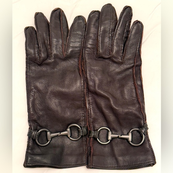 GUCCI LEATHER GLOVES - Picture 11 of 12